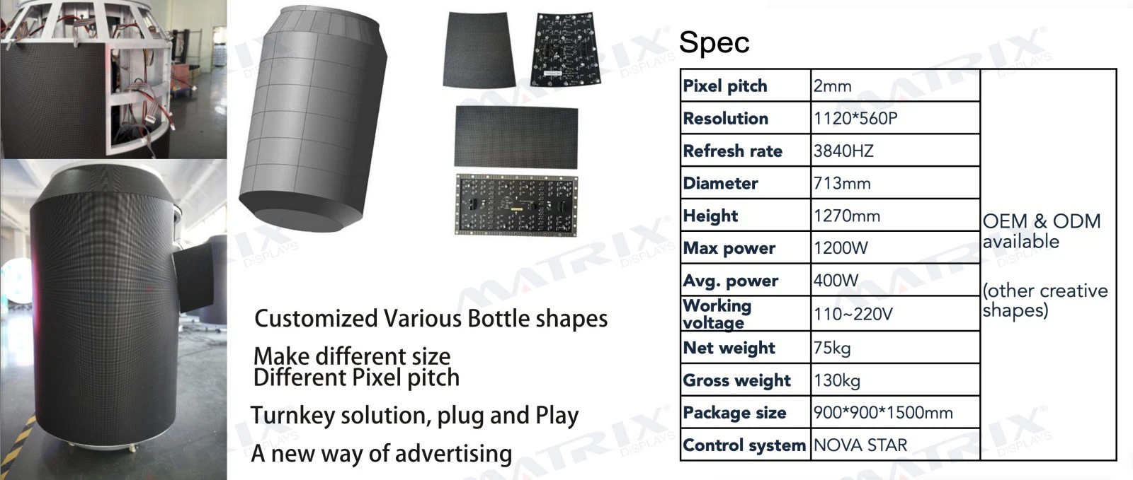 can bottle led screen 30 can bottle led screen 30